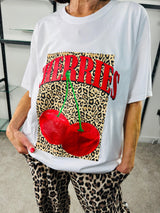 Cherry Berry Leopard Tshirt Top