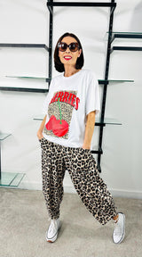 Cherry Berry Leopard Tshirt Top