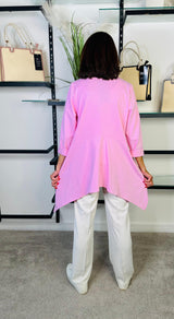 Ivy Candy Pink Asymmetric top