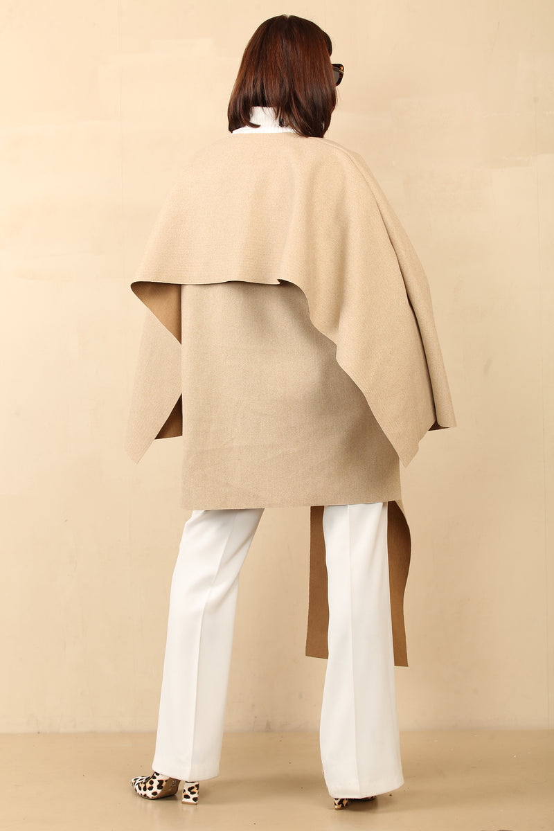 ANNABELLE CAPE COAT - CAMEL