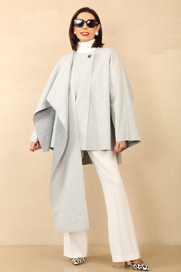 ANNABELLE CAPE COAT - GREY