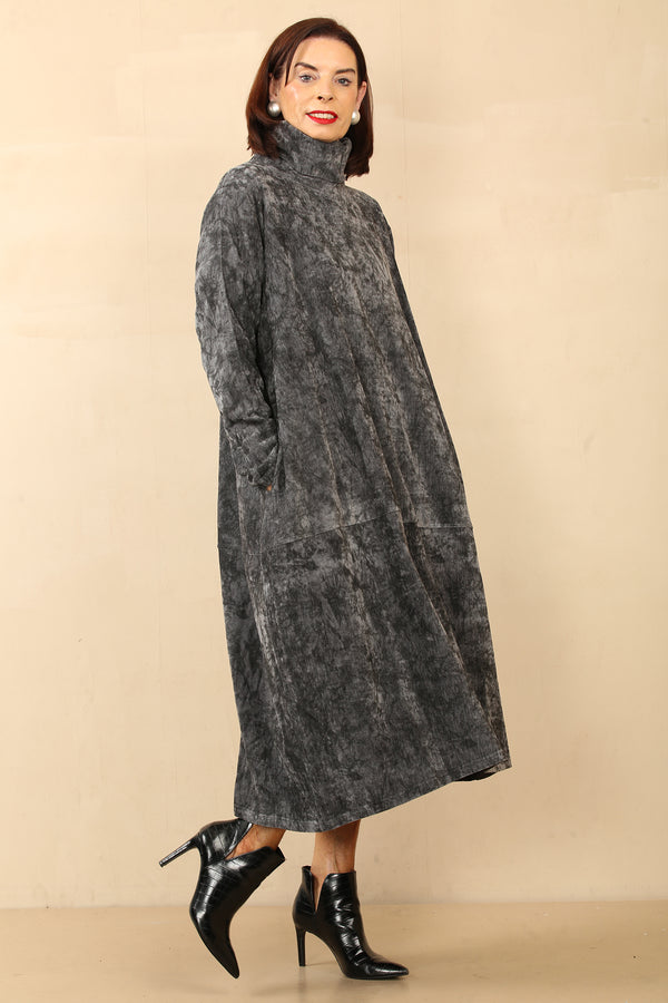 CARRIE CHENILLE COCOON DRESS - GREY