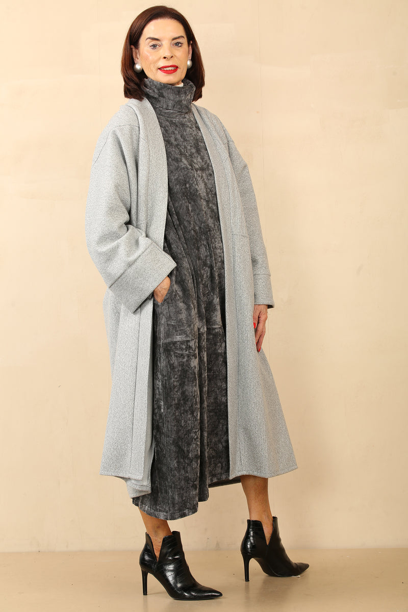 AMELIA WATERFALL JACKET - GREY