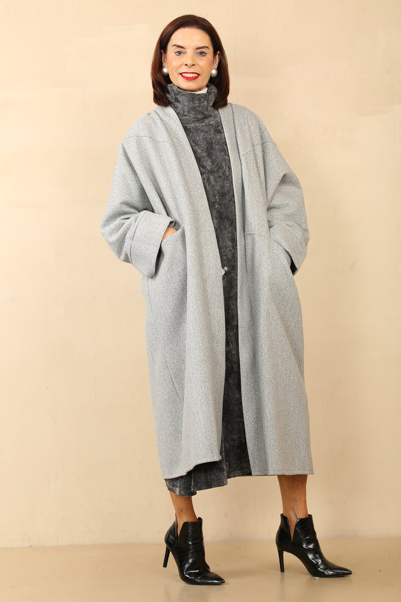 AMELIA WATERFALL JACKET - GREY