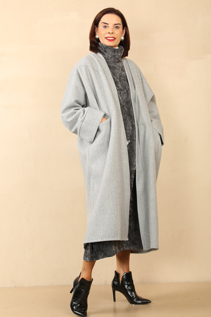 AMELIA WATERFALL JACKET - GREY