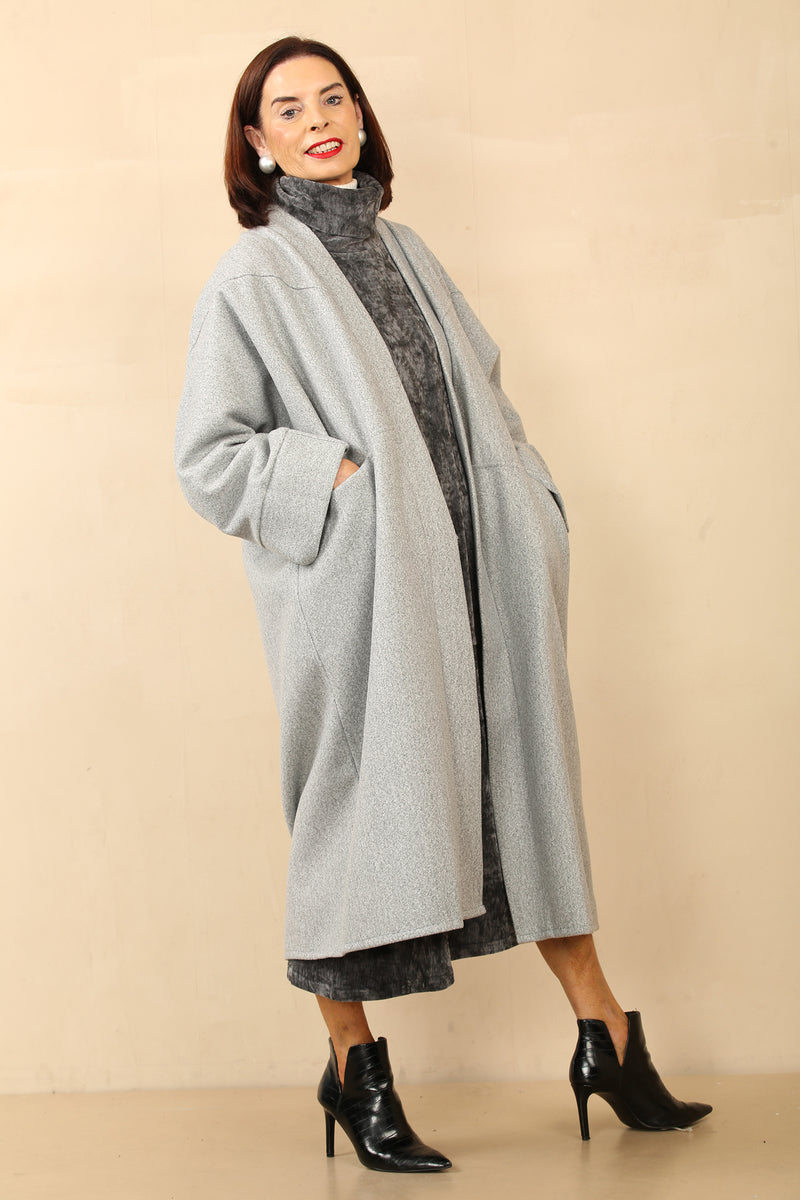 AMELIA WATERFALL JACKET - GREY