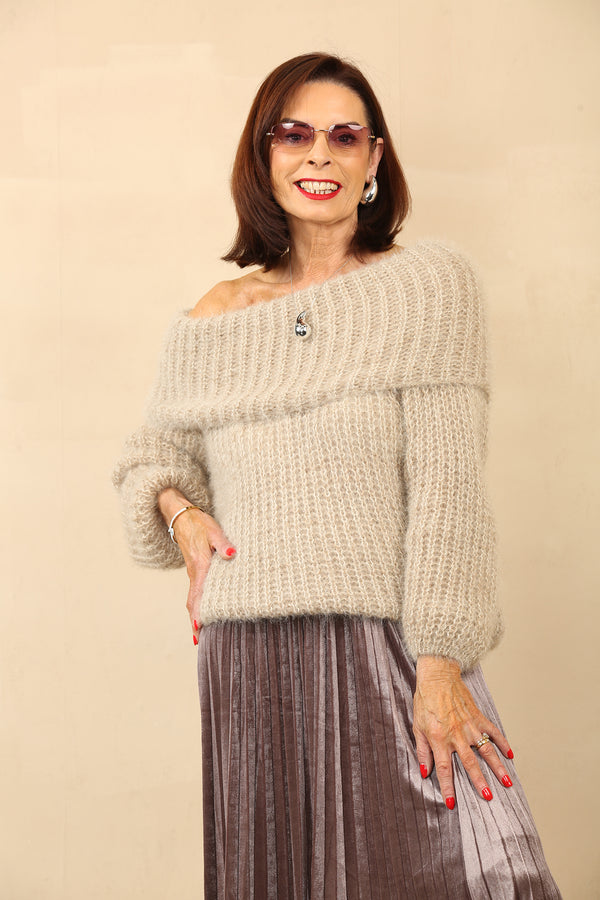 ANGELICA KNIT JUMPER - MOCHA