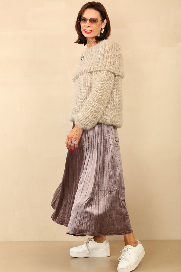 ANGELICA KNIT JUMPER - MOCHA