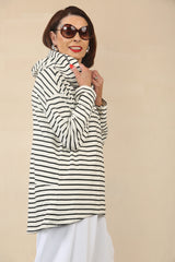 Tiffany black stripe hooded sweatshirt