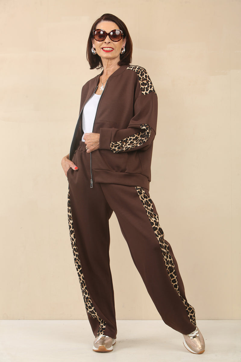 LORO BROWN LEOPARD PRINT CO ORD