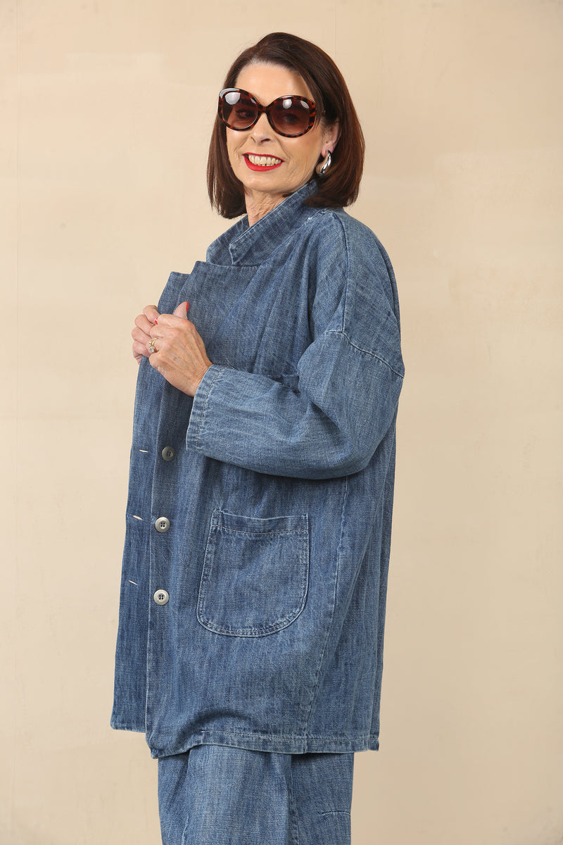 Faye denim boxy jacket