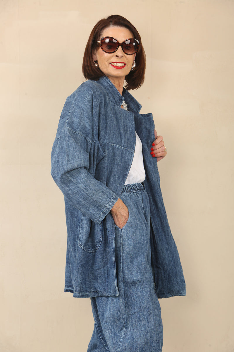 Faye denim boxy jacket