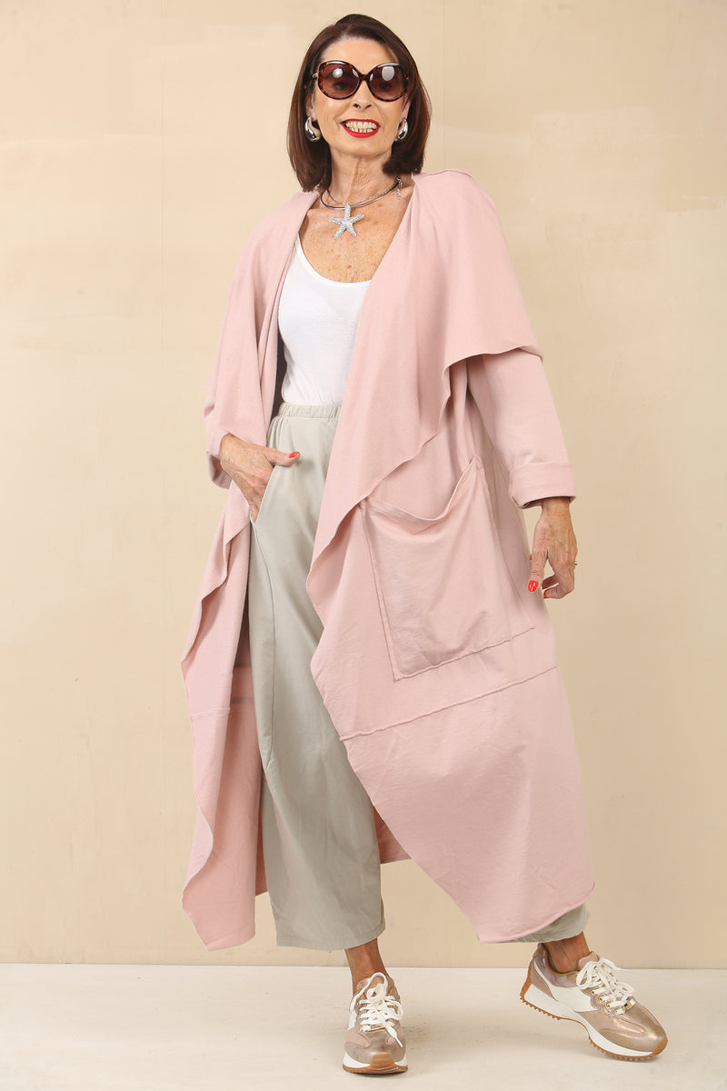 Francis blush pink waterfall jacket