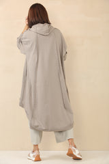 MARLOW SWEATSHIRT COCOON DRESS IN Mocha