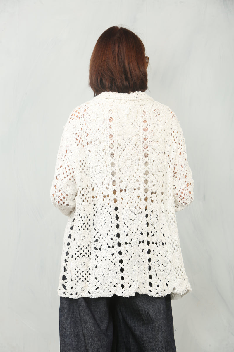 Katie Crochet Jacket in White