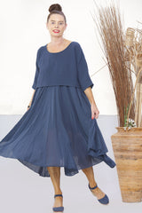 Zeta Dress In Navy 23ss