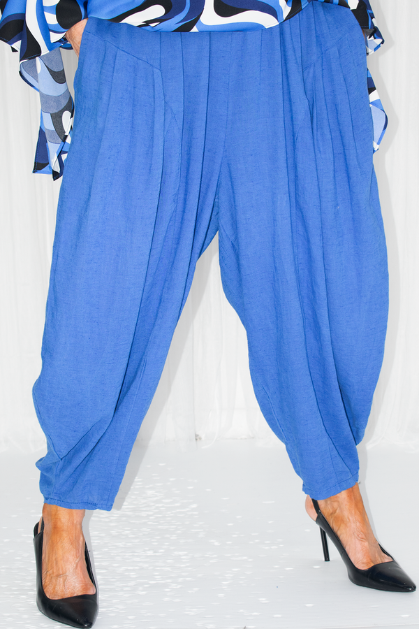 Looloo Linen Trouser in Royal Blue