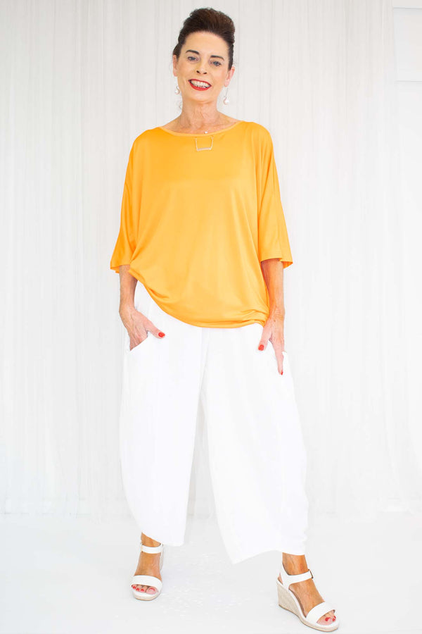 Sadie Slouch Batwing Top/Dress in Vibrant Orange