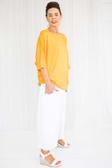 Sadie Slouch Batwing Top/Dress in Vibrant Orange