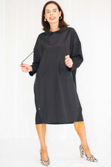 The Utility Popper Dress in Black