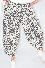 TRIXIE TWO POCKET COCOON TROUSER IN CHEETAH PRINT.PRE ORDER 4TH NOVEMBER