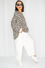 Leonie Cocoon Style Top in Leopard Print