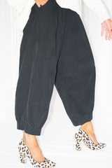 Florence Pin Cord Cocoon Trouser in Black