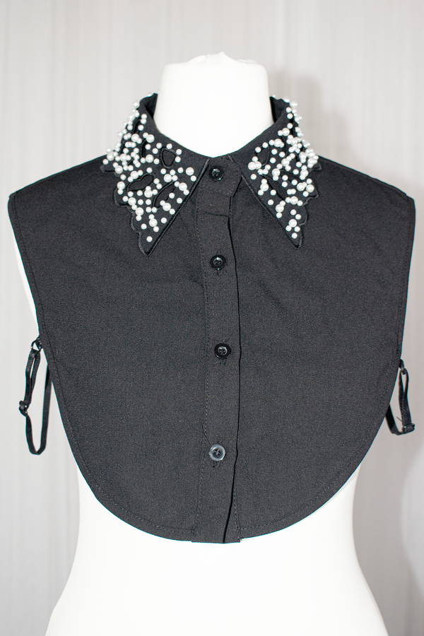 Macy Mock Collar in Black Diamante