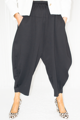 Eileen Scuba Horseshoe Trouser in Black