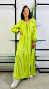 MOLLY DRESS APPLE GREEN