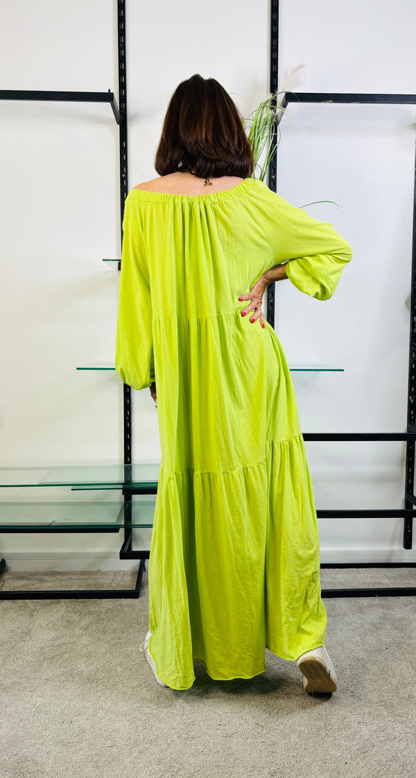 MOLLY DRESS APPLE GREEN