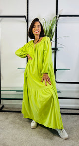 MOLLY DRESS APPLE GREEN