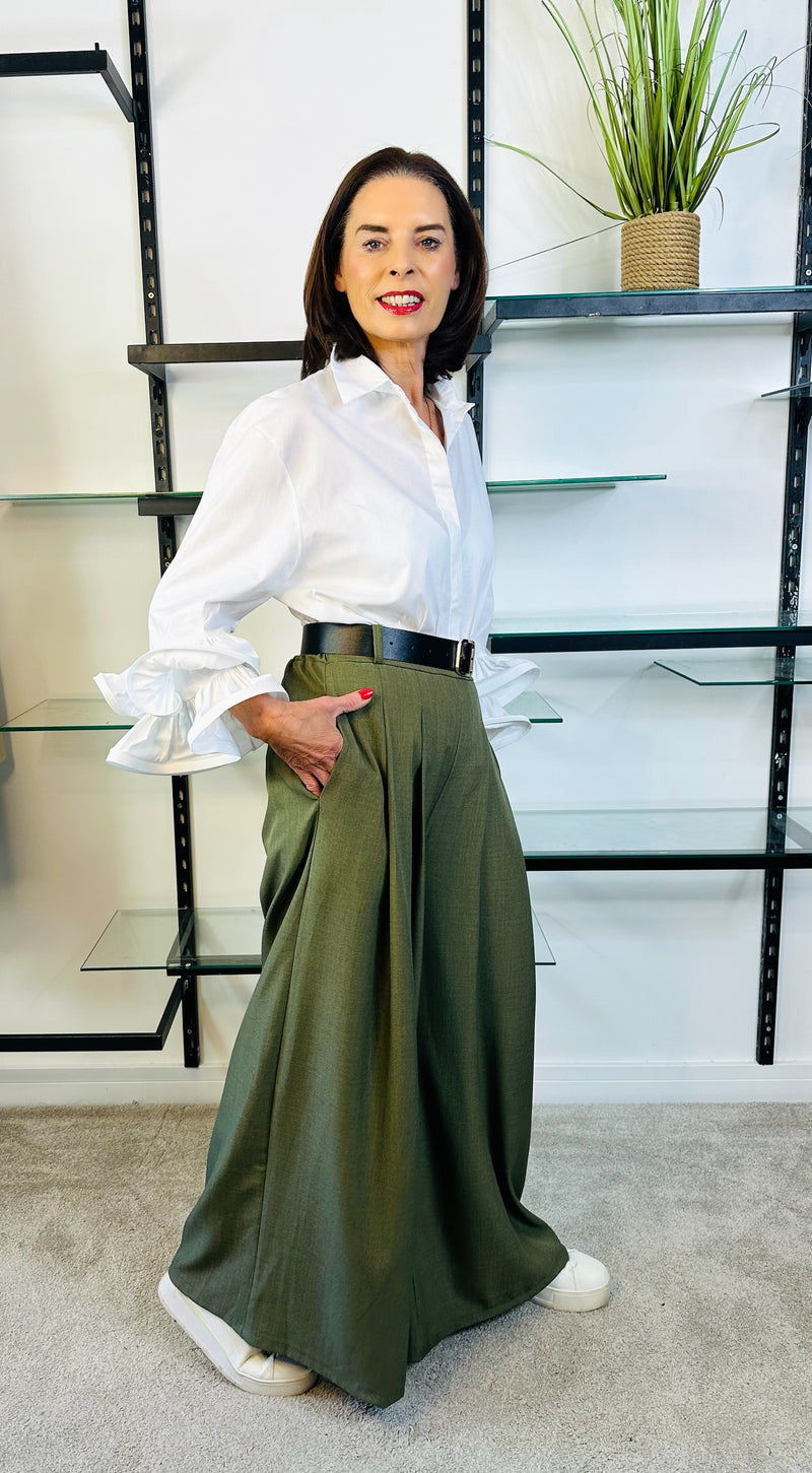 ELIZABETH TROUSERS IN SAGE GREEN