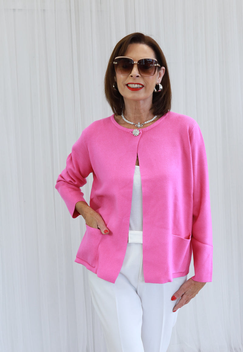 COLETTE DIAMANTE CARDIGAN - PINK