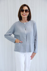 COLETTE DIAMANTE CARDIGAN - GRAY