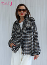 HELENA HOUNDSTOOTH JACKET - TAUPE