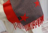 DOUBLESIDED STAR SCARF - RED