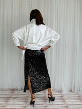 Black Jacklin sequin skirt