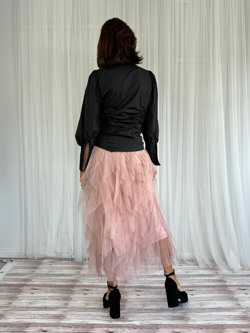 TAMARA TULLE SKIRT - BLUSH