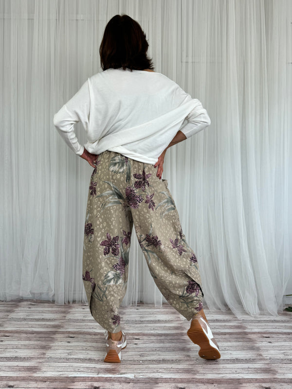 GOLD DIVINA - COCOON TROUSERS - STONE