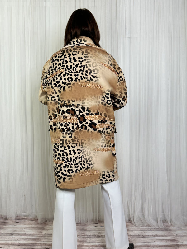 LUXURY JESSICA COAT - ABSTRACT  LEOPARD