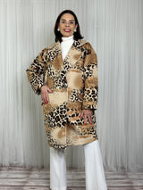 LUXURY JESSICA COAT - ABSTRACT  LEOPARD