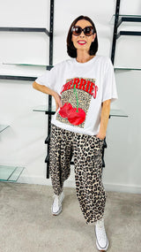 Cherry Berry Leopard Tshirt Top