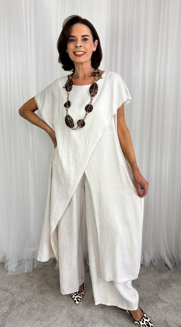 Tunica Co-ord Suit in Cream