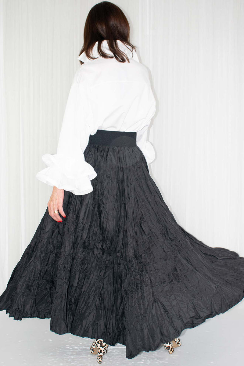 Calia Crinkle Skirt in Black