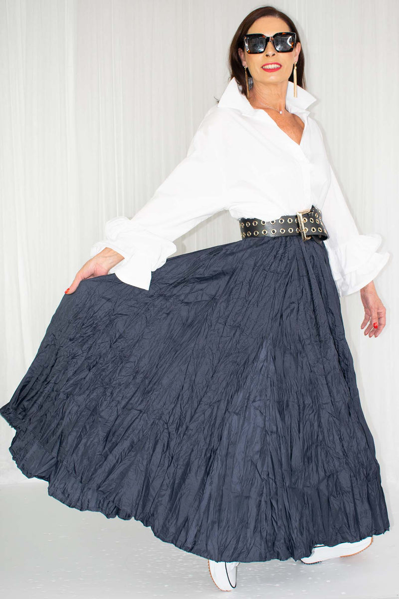 Calia Crinkle Skirt in Fresh Navy