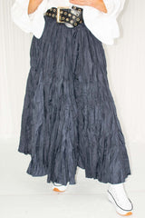 Calia Crinkle Skirt in Fresh Navy