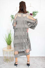 Holy Moly Dress in Slate mocha