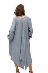 Amira Full Length Dress - Stone Grey