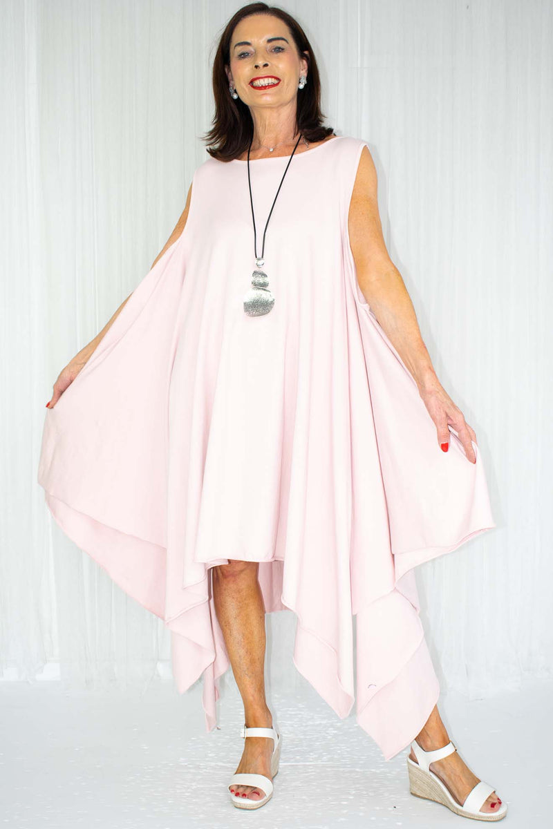 Sicilia Swing Tunic Dress in blush pink